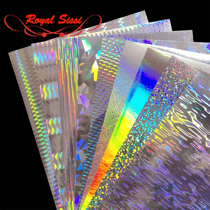 7popular color options silver decal laser film holographic reflective flash tape waterproof fishing lure making DIY materials