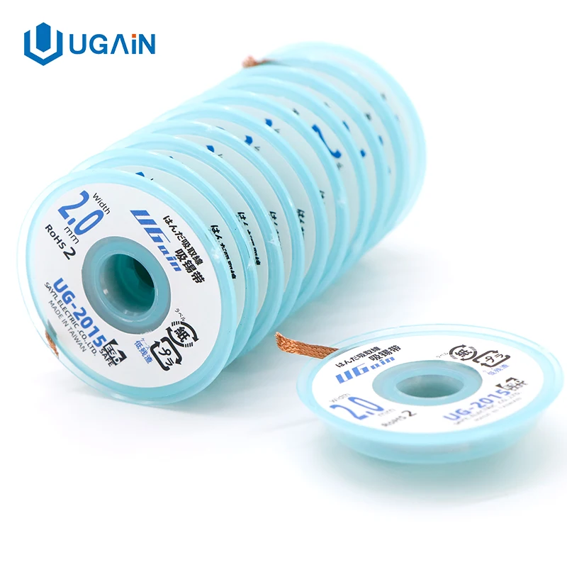 はんだ除去剤UG-2015,幅2.0mm,長さ1.5m,はんだ除去剤,ワイヤー,鉛コード,フラックスbga修理ツール,1個