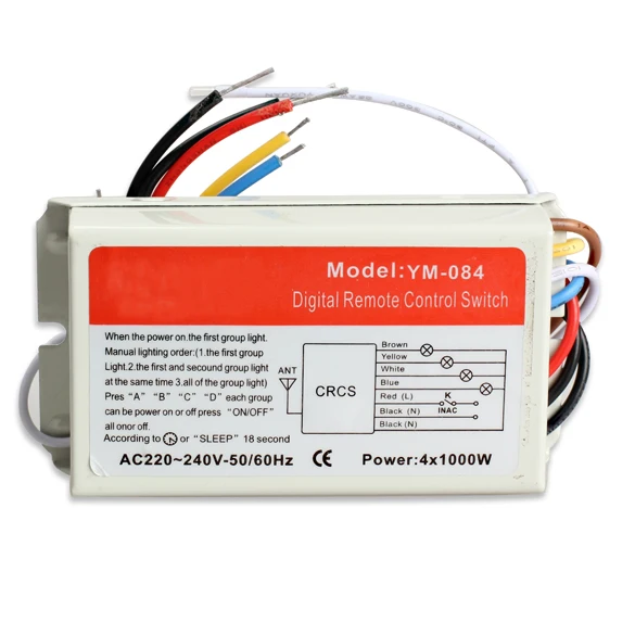 Imagem -03 - Portas de Controle Remoto sem Fio Interruptor Controle Remoto Digital Lightswitch Led Interruptor da Lâmpada Sala Estar Acessórios Casa Inteligente 4