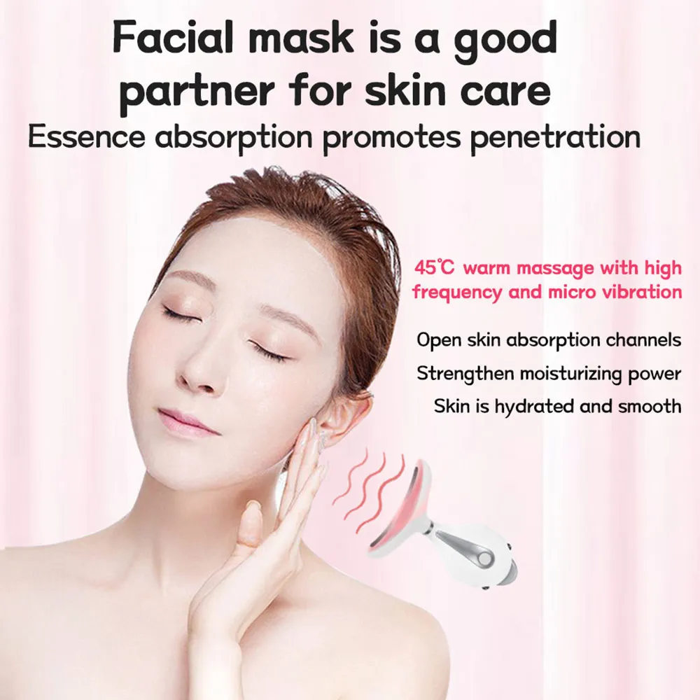 LED Facial Neck Massager PhotonTherapy Heating Neck Wrinkle Removal Machine Reduce Double Chin Skin Lift Tighteng