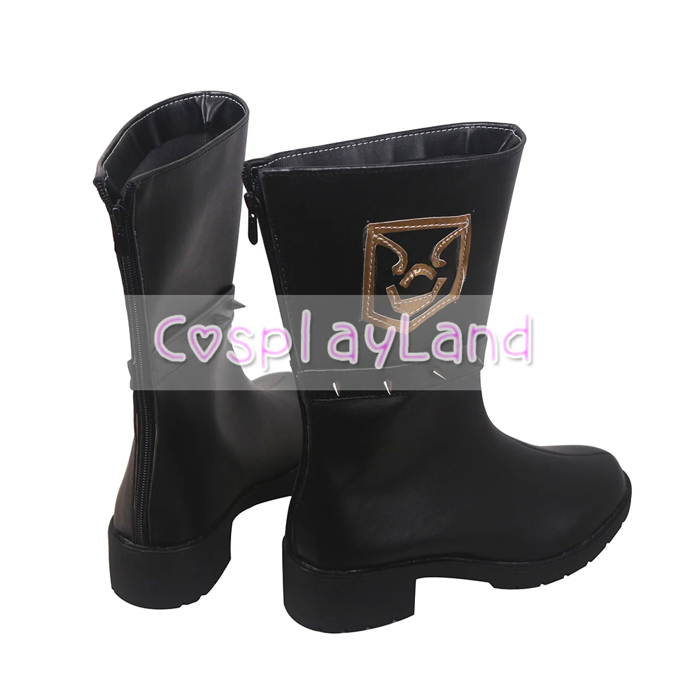 Herr El-Melloi II Fall Dateien Grau Cosplay Stiefel Schuhe Schwarz Frauen Schuhe Kostüm Kunden Zubehör Halloween Party Schuhe