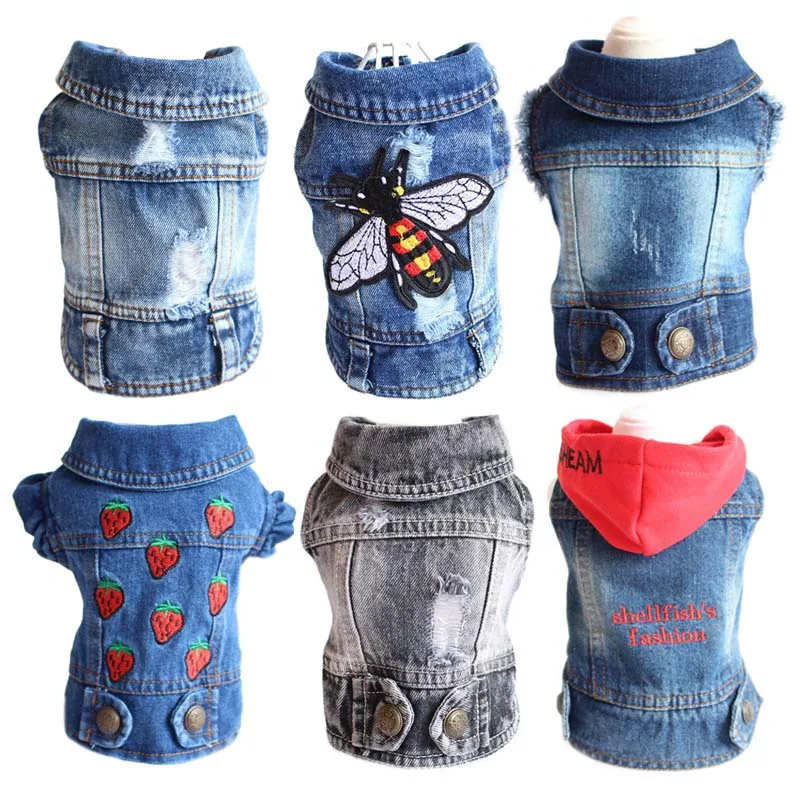 Summer Jeans Series Dog Shirt Denim Clothes for Small Dogs Puppy Chihuahua Cowboy Jacket French Bulldog Outfit Cat Costumes