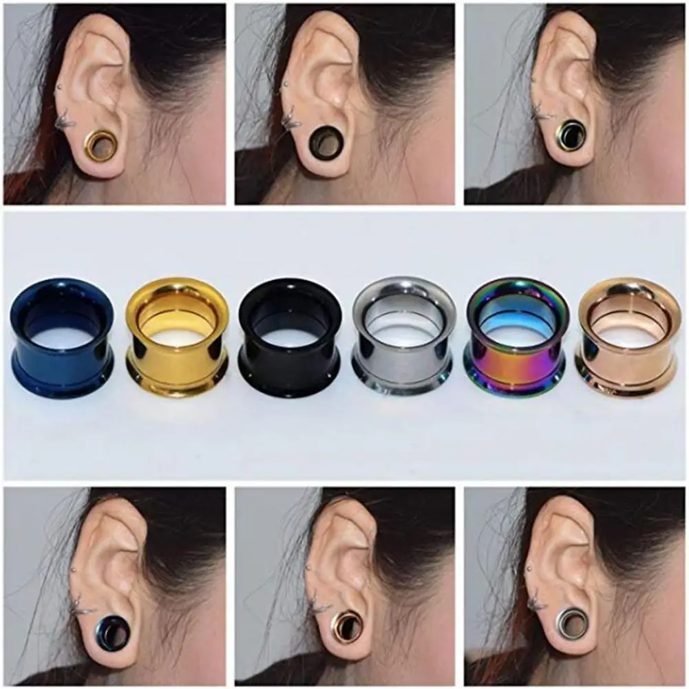 1Pcs Fashion Stainless Steel Tunnel Expander Stretcher Ear Plug Piercing Jewelry 2020