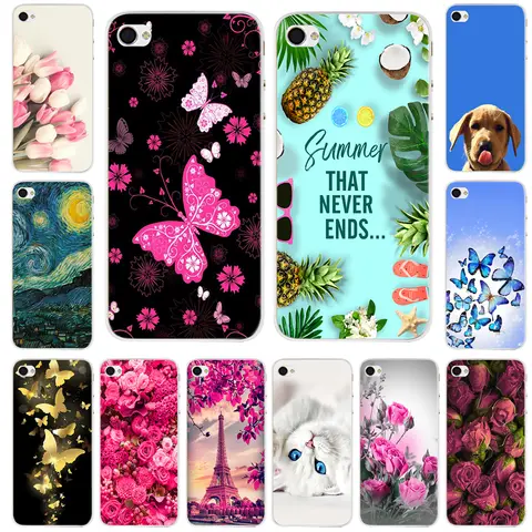 Custodia a farfalla floreale per iPhone 4 4s 5 5s SE 6 6S Plus Coque custodia morbida in Silicone TPU Funda Capas per iPhone 5s 5s