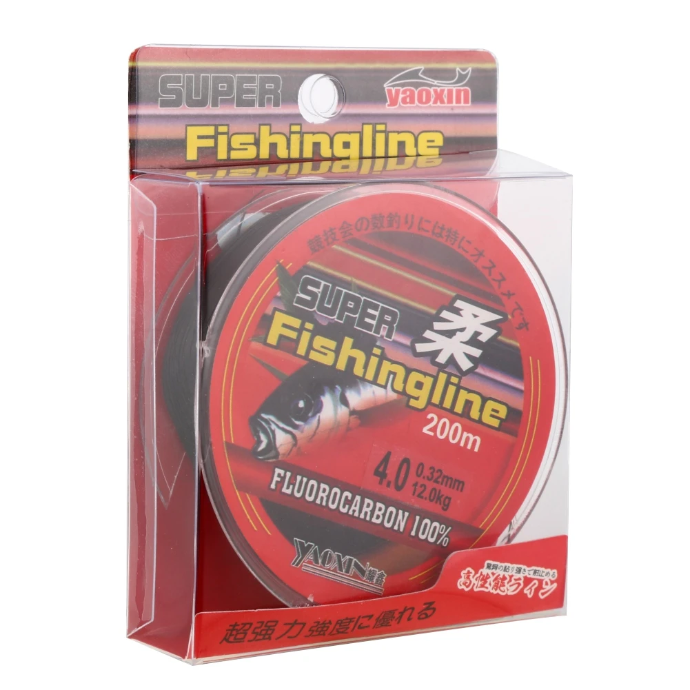 200M Outdoor Fishing Line Strong Pull Fluorocarbon Coated Monofilament Fishing Leader Line Wear-resistant Carp Newest