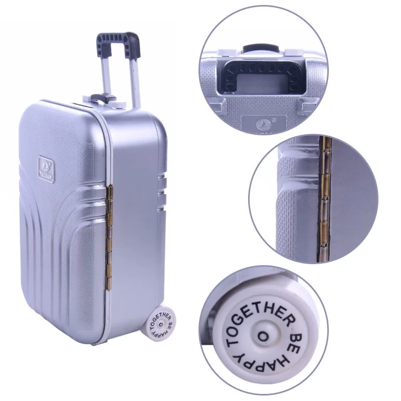 Doll Accessories Box Suitcase For American Doll Pink Silver Dolls Travel Suitcase Fit For 18 Inch Dolls