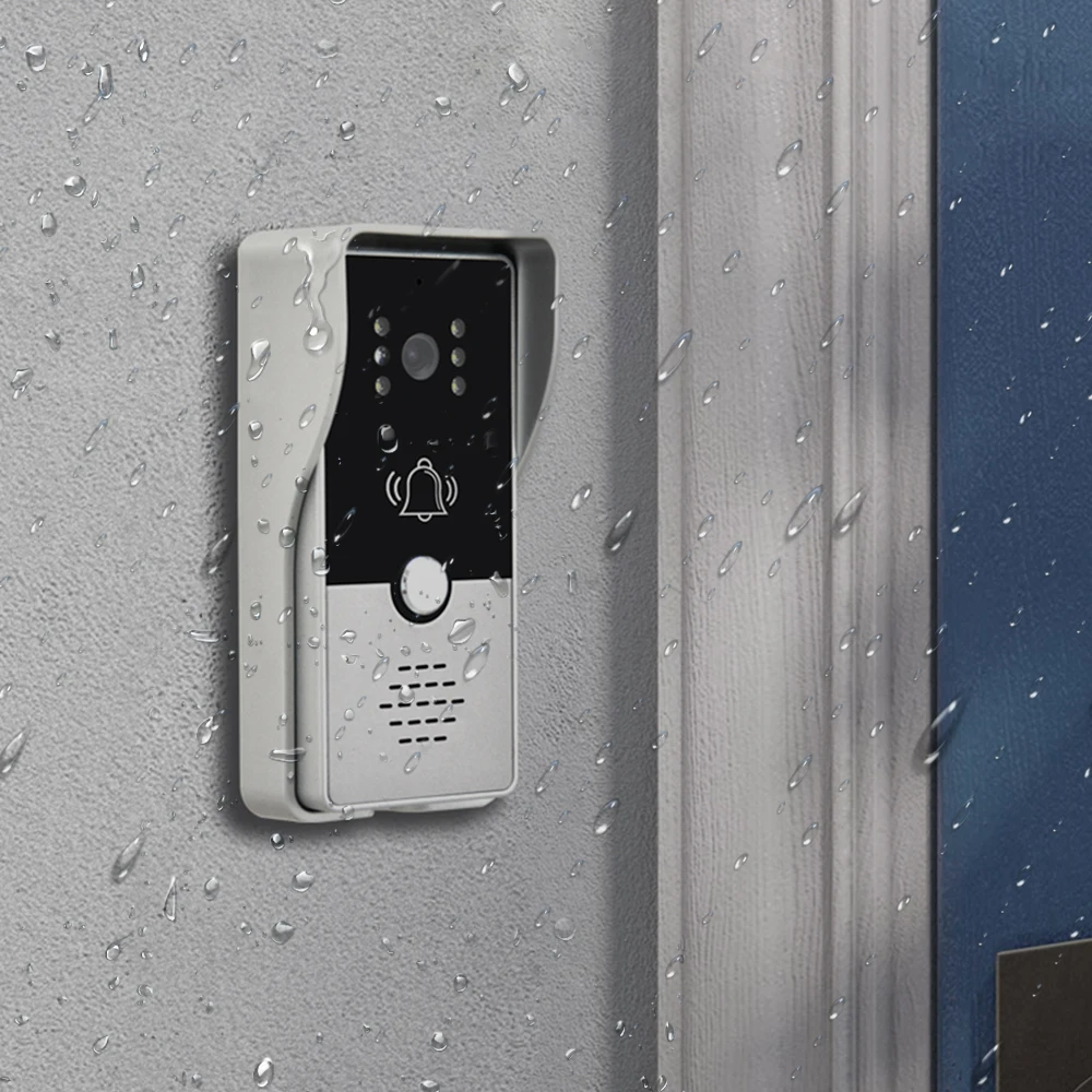 Wired Video Intercom System Video Doorphone Door Camera Video Doorbell Door Phone Kits for Home Villa Apartment