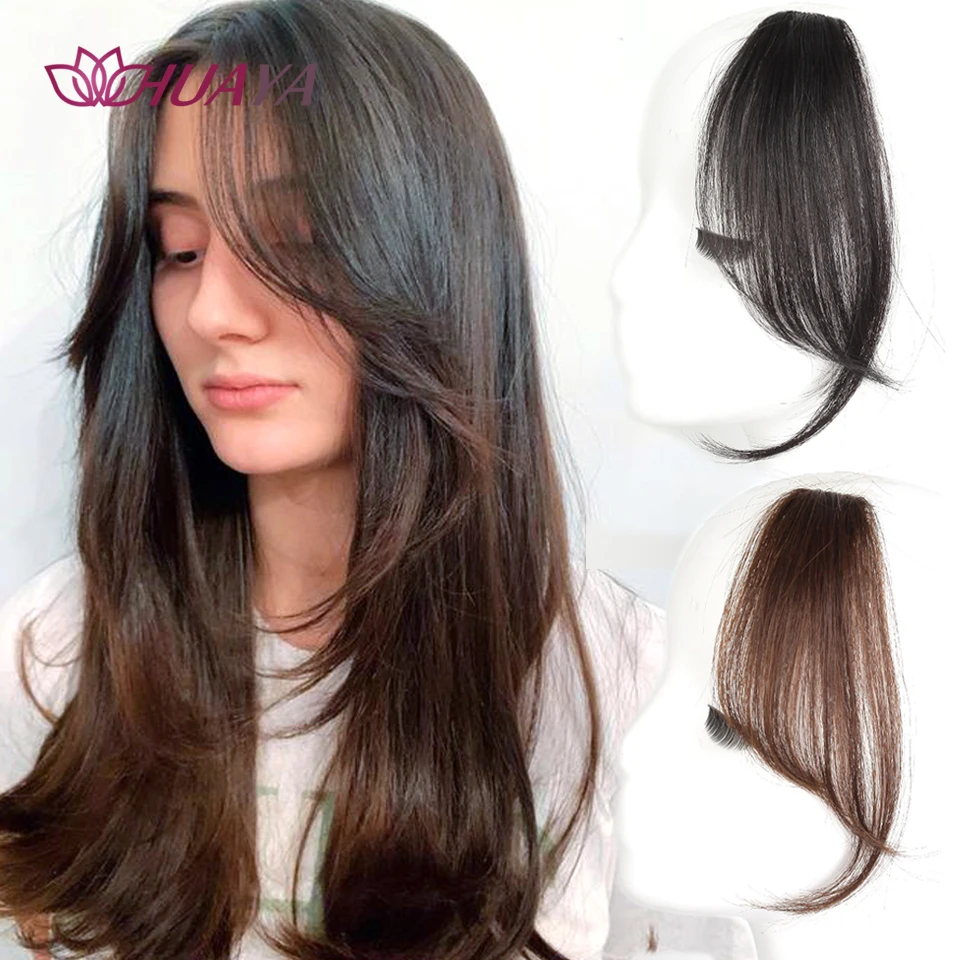 HUAYA Synthetic Fake Bangs Clip-In Bangs Extension Wig Female Hair Piece Natural Forehead Wig Piece Patch Hair Invisible