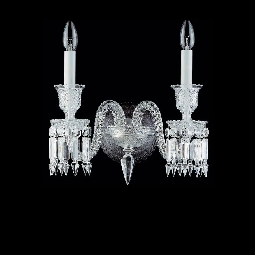 Imagem -04 - Crystal Sconces para Quarto Doméstico Lâmpada de Parede Crystal Sconces Braço Braços k9 ac 100 Garantido Recentemente Cristal