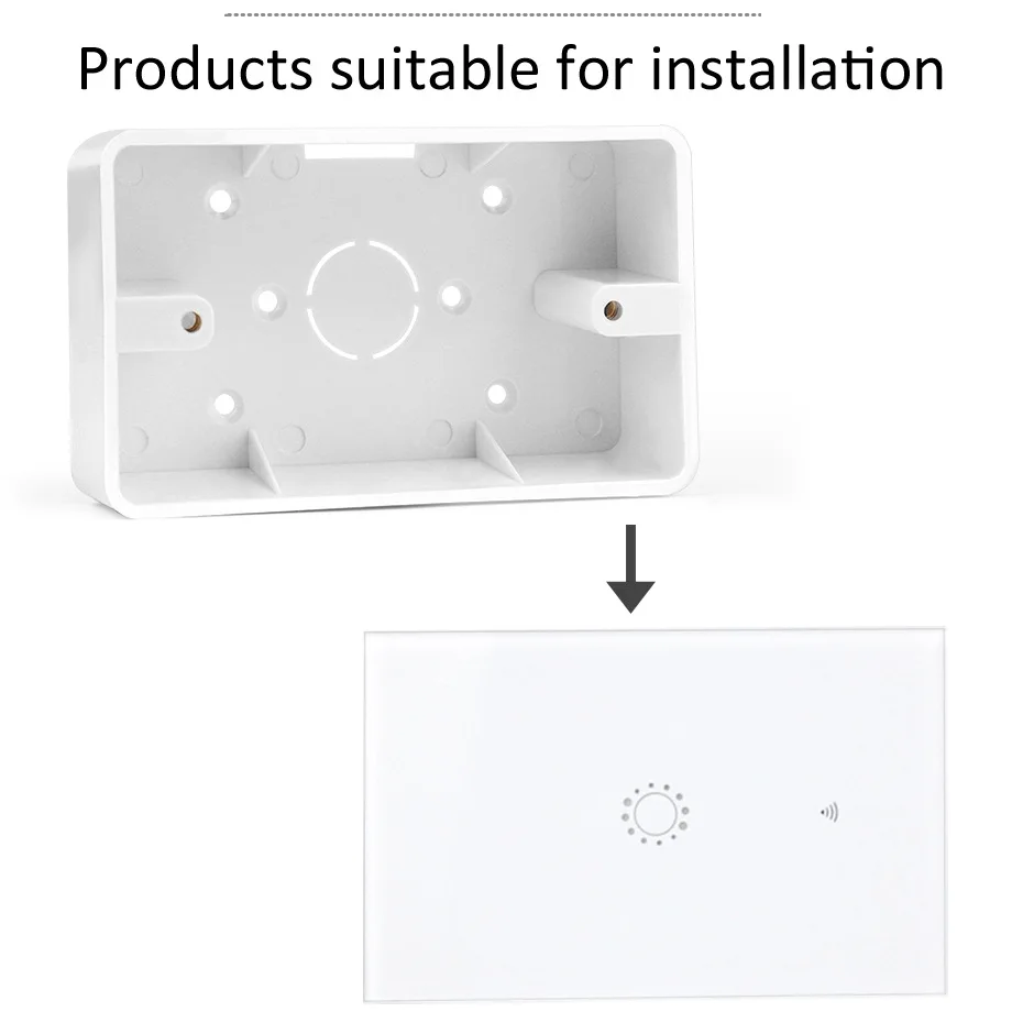 Wall Surface Mounting Bottom Box 118mm*74mm*34mm PVC plastic Switch External Mounting Box For US Standard Wall Switch Socket