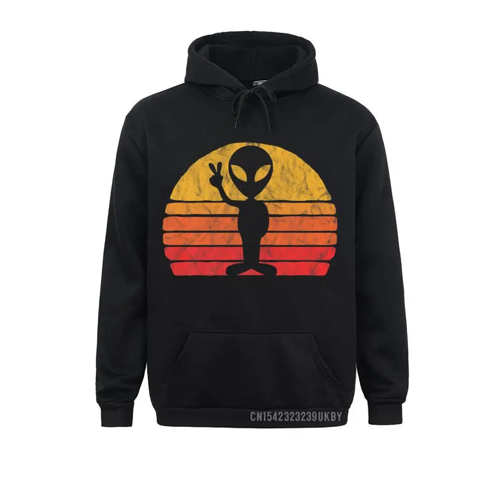 

Vintage Peace Alien - Distressed Retro Sunset 70s Hoody Sweatshirts Long Sleeve Normal Women Hoodies Hoods Thanksgiving Day