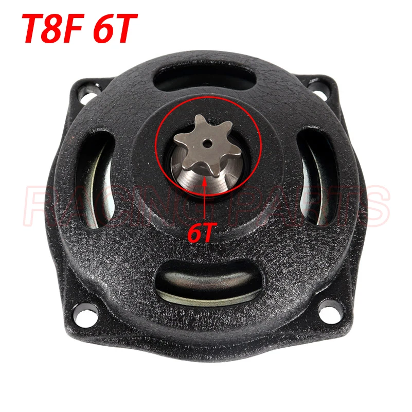 T8F 25H 6T 7T Clutch Drum Bell Housing Gear Sprocket Box Cover for 2 Stroke 47cc 49cc Engine Pocket Bike Mini Moto Dirt ATV Quad