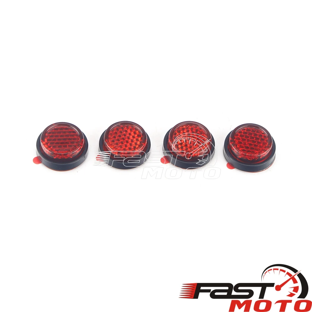 دراجة نارية لوحة أرقام مستديرة عصا ذاتية اللصق على عاكس ل هارلي بجولة كروزر هوندا موتو سيارة شاحنة السلامة عاكسة