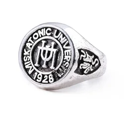 Vintage H.P. Lovecraft Cthulhu Ring Retro Miskatonic University Class Badge Ring Men Women Fans Cosplay Jewelry