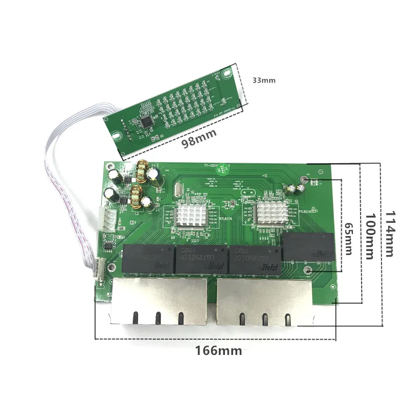 OEM-conmutador Gigabit de 16 puertos, módulo de interruptor Ethernet RJ45 de escritorio, 10/100/1000mbps, Hub Lan, Switch, 16 puertos, otherboard