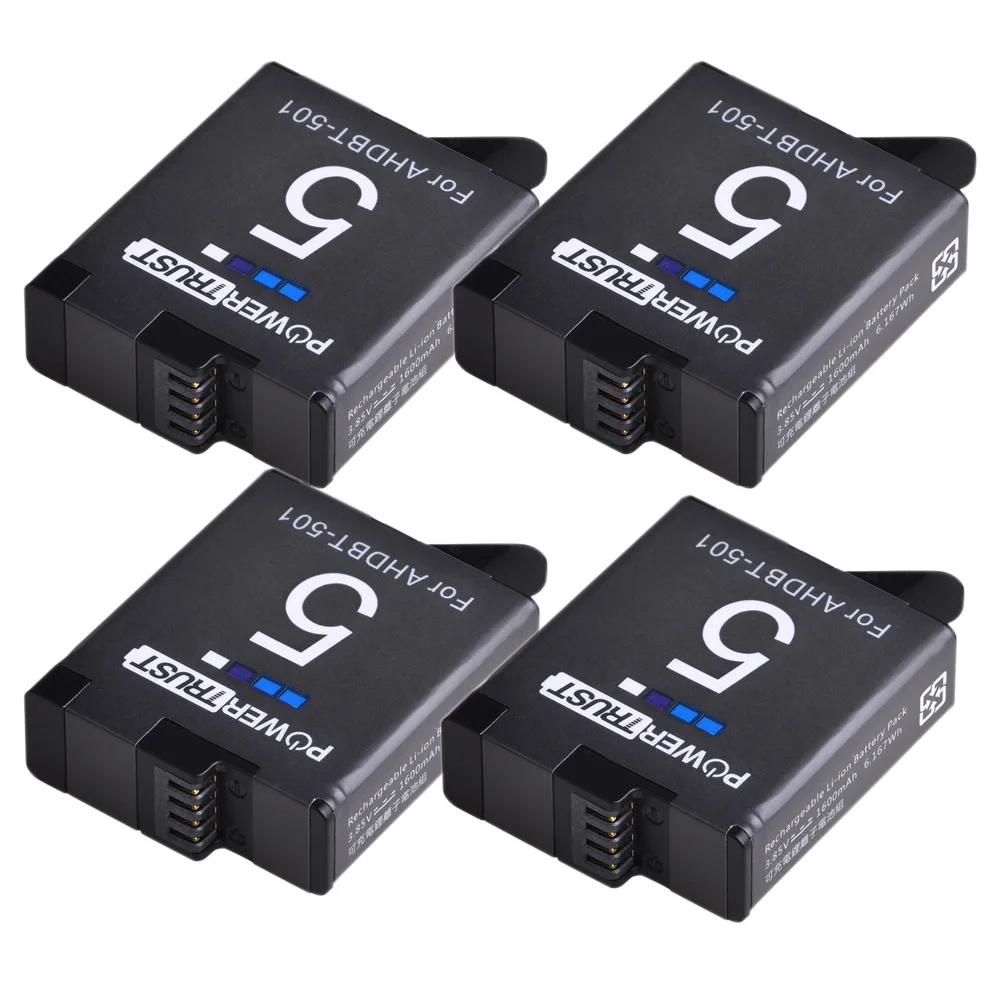 AHDBT-501 Batterij Voor Gopro Hero 8 Hero 7 Hero 6 Hero 5 Zwarte Batterij + Usb Drievoudige Oplader Met Type C Poort Voor Gopro Hero7 6 8