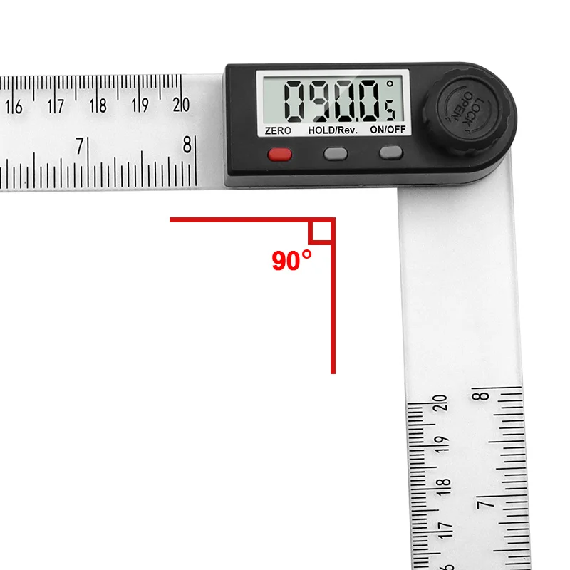 Digital protractor Angle ruler 200mm 8inch Angle Finder Meter Plastic  360 degree protractor inclinometer