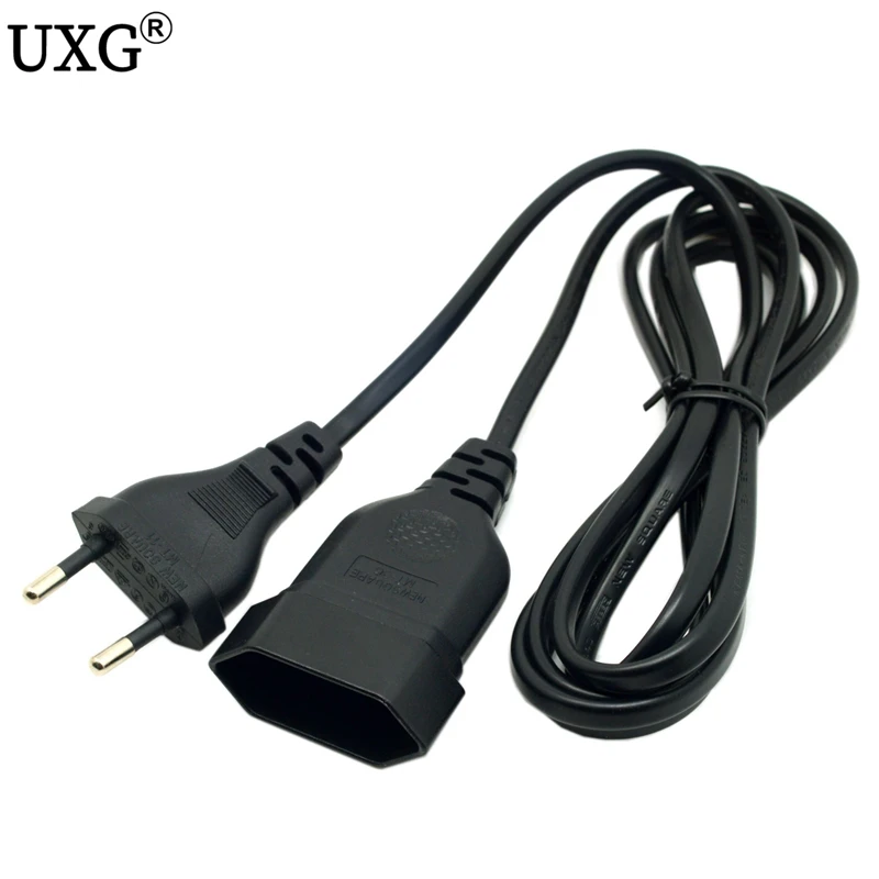 European EU Schuko CEE VDE Male to Female Power Extension Cord Cable  for PC Computer PDU UPS 1m 2m