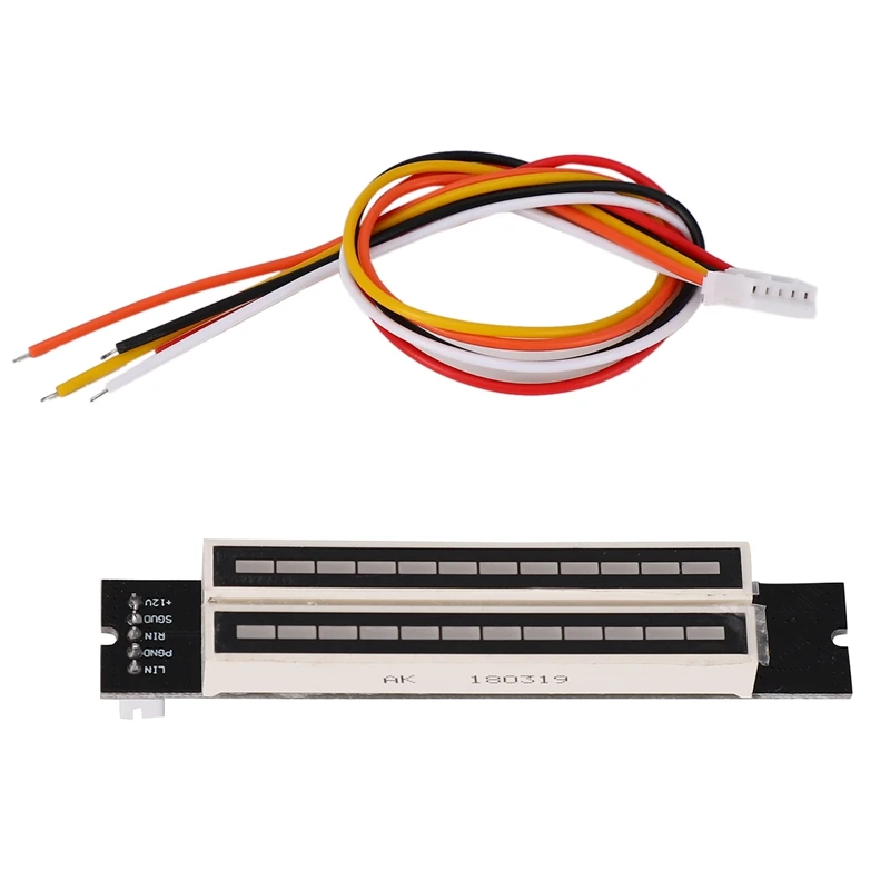 Retail Mini Dual 12 Level Indicator VU Meter Stereo Amplifier Board Adjustable Light Speed Board