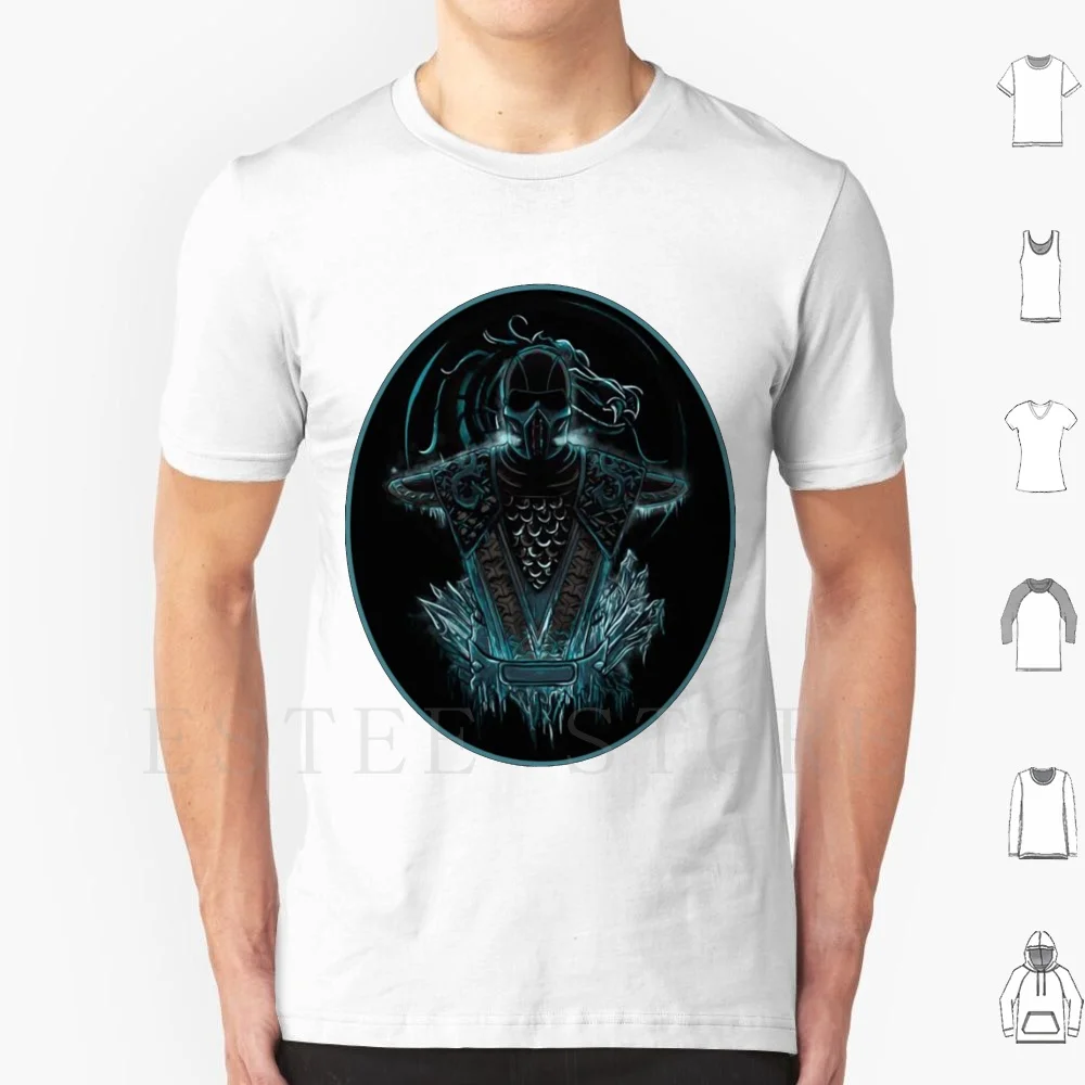 Sub Zero T Shirt Print Cotton Subzero Mortal Kombat Mortal Kombat Finish Him Fighter Arcade Blue Ice Ice Blue Black And Blue