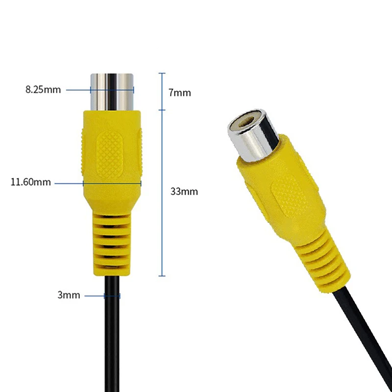 2.5mm 4Pole Male Jack to AV Female Plug Adapter Cable for GPS and Rear Camera