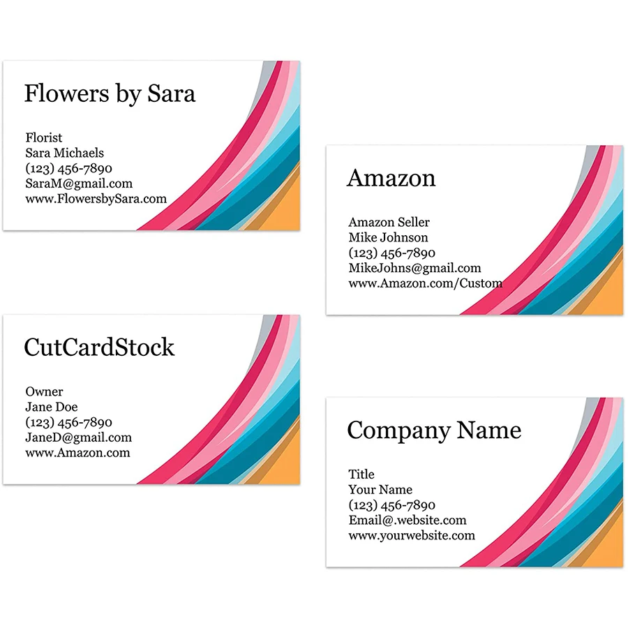 200Pcs Custom Printed Business Cards - Thick Sturdy Stock 300GSM Paper Card VIP Cards