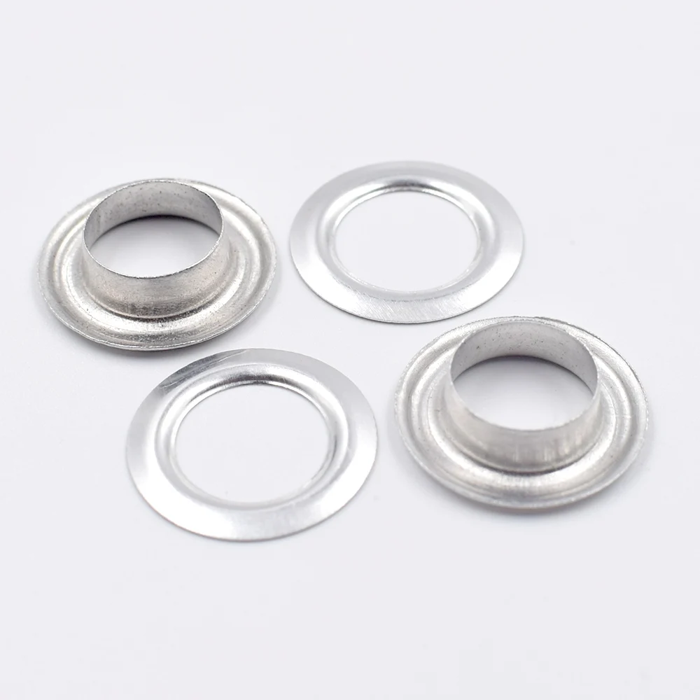 200 sets metal eyelets aluminum wih washers 12mm hollow rivets bulk clothing DIY sewing accessories