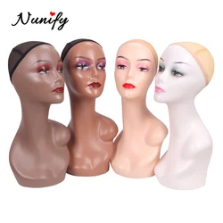 Nunify Mannequin Head With One Shoulder Realistic Female Wig Display Head Manikin Head For Hat Wigs Sunglasses Jewerly