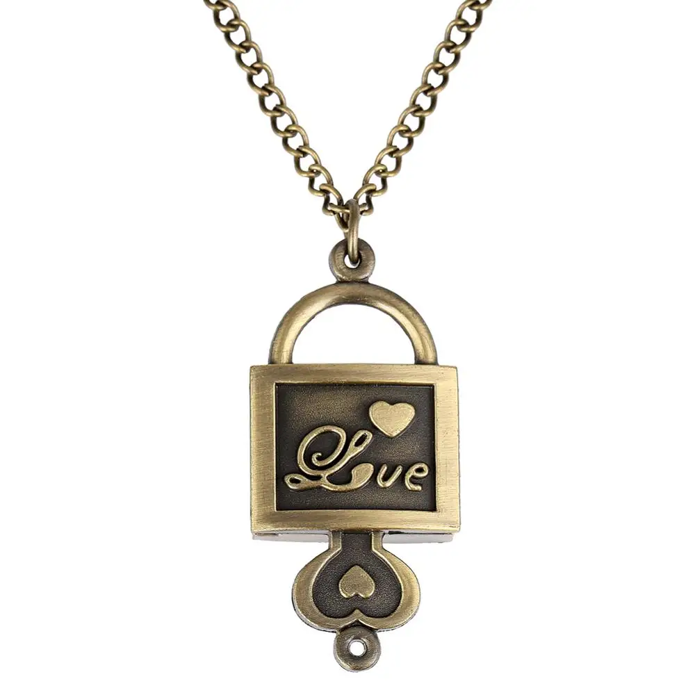 Montre de Poche à Quartz en Forme de Machine à Coudre, Interrupteur T-shirt de Voiture, Serrure à Clé, Collier en Bronze Rétro, Cadeaux pour Garçons et Bol