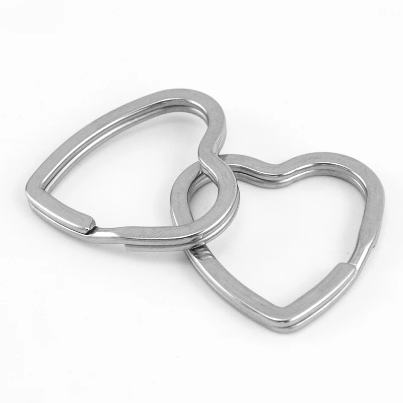 heart keychain made of Real Stainless steel 31mm size , 2mm wire, good quality keychain 100pcs