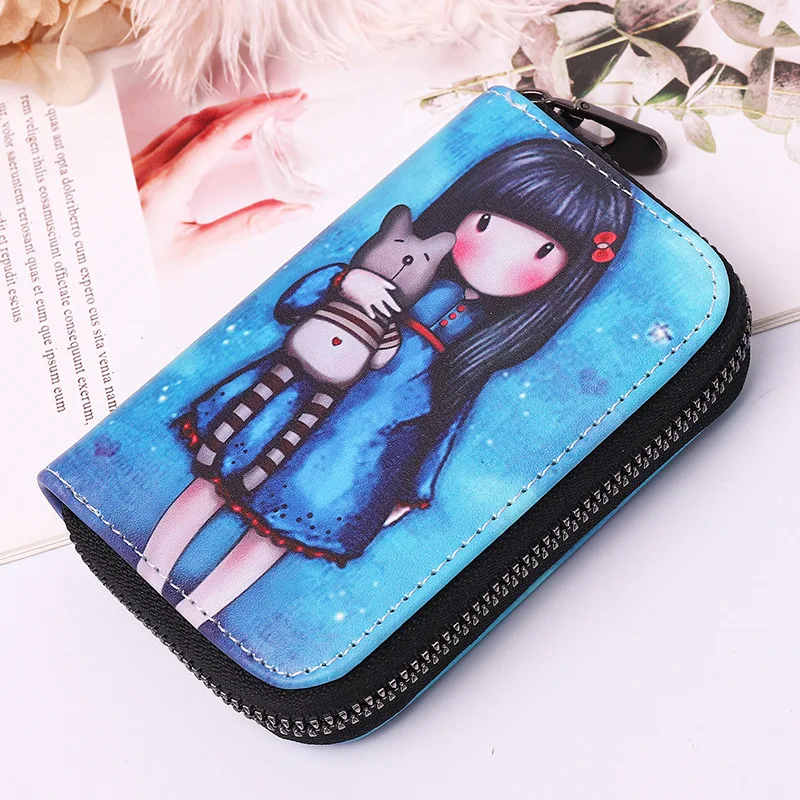 Carteira Feminina Cartoon Card Bag Cardholder\'s Printed Bag Credit Card Holder Passport Cover Card Wallet Tarjetero monederos