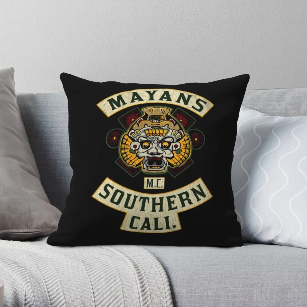 Mayans MC Southern Cali Square Pillowcase Polyester Linen Velvet Printed Zip Decor Throw Pillow Case Home Cushion Cover 45x45