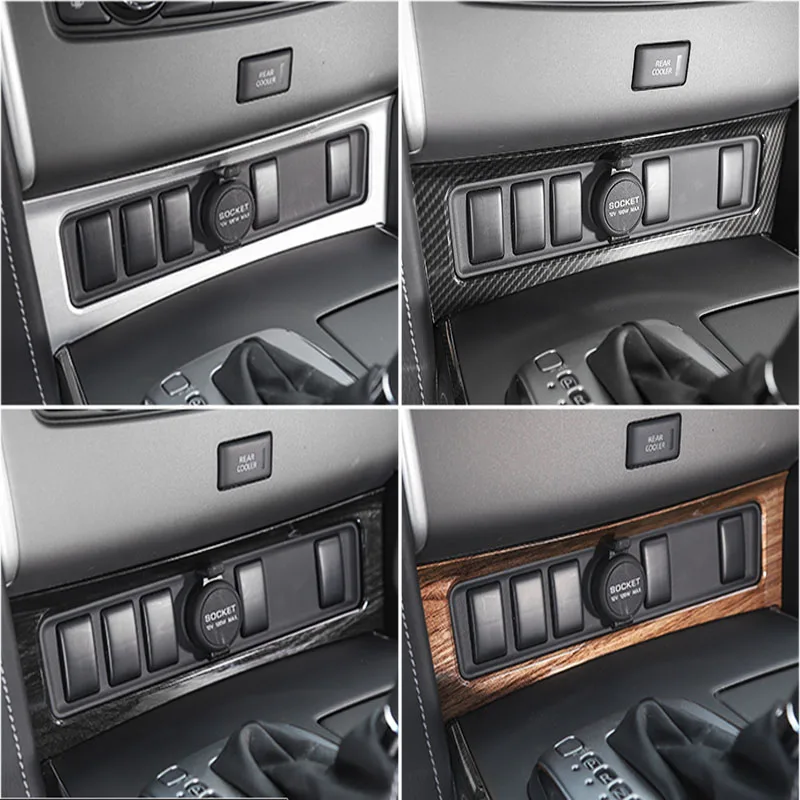 For Nissan Patrol Y62 20172018 2019 2020 Accessories Carbon Fiber Color Interior Cigarette Lighter Button Panle Decorative Cove