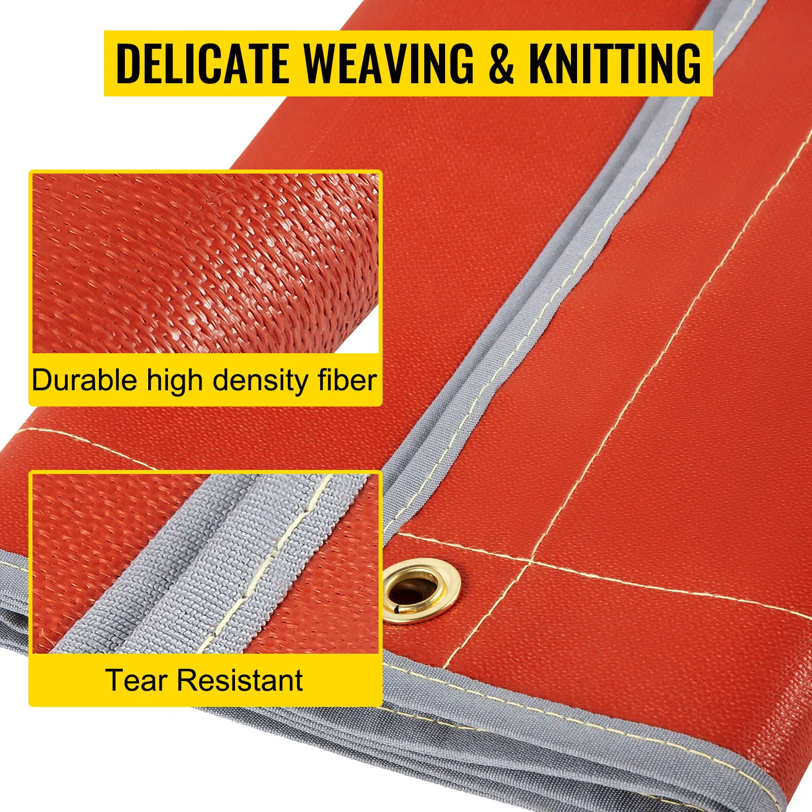 VEVOR 1.7*1.5M tappetino per braciere ignifugo fornello da campeggio coperta per griglia campeggio ignifugo in fibra di vetro di emergenza tappetino per Ember in fibra di vetro