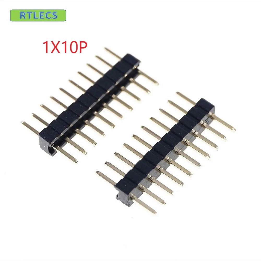 

1000 pcs 1x10 P 10 Pin 1.27 mm PCB Male Header Single row Straight PCB Through Hole Pin Headers Rohs Lead Free