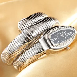 2021 luxus Schlange Wickel Uhr Frauen Mode Kleid Uhren Quarz Armreif Uhren Damen Reloj Mujer Relogio Feminino