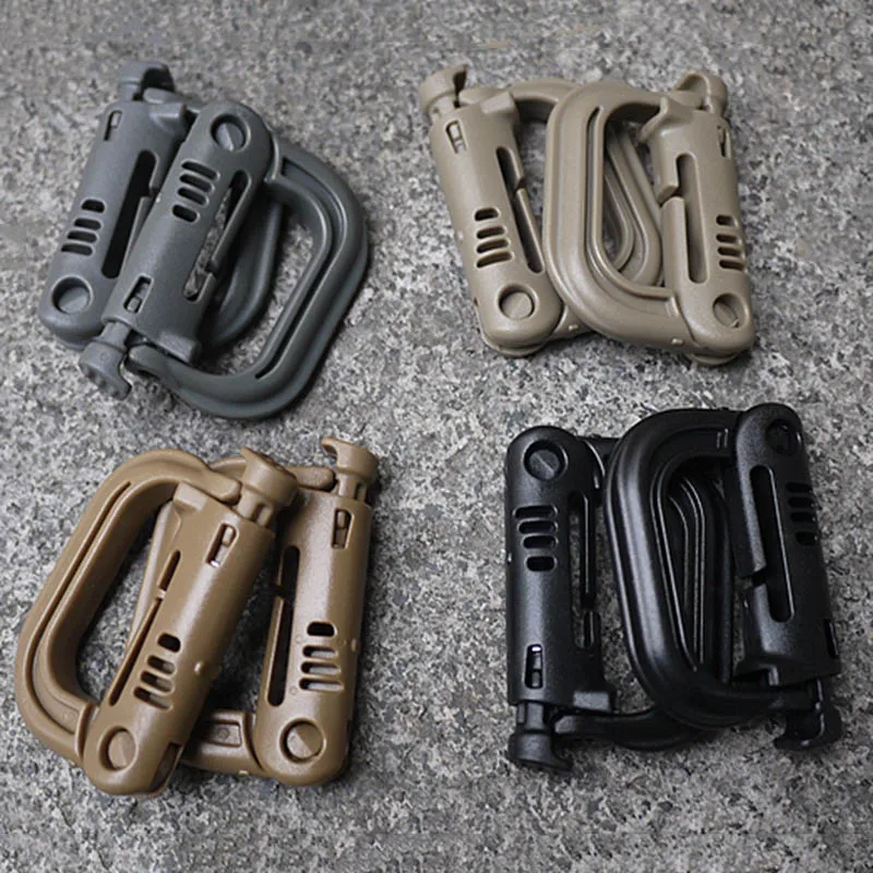 EDC attach Shackle Carabiner D-ring Clip Molle Webbing Backpack Buckle Snap Lock Grimlock Camp Hike Mountain climb Outdoor