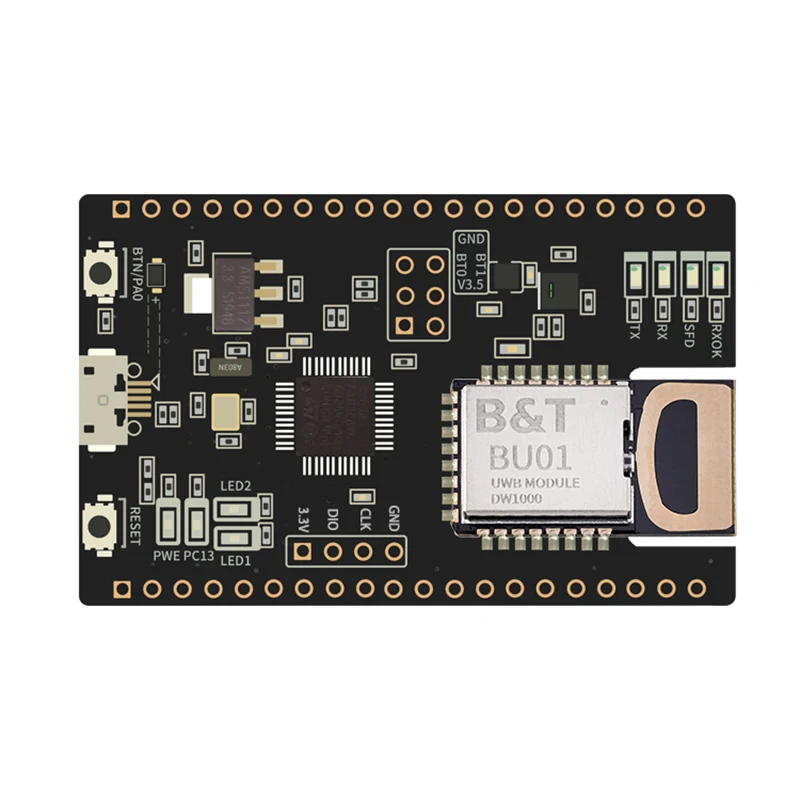 

UWB Indoor Positioning Module BU01 Position DW1000 NodeMCU-BU01 Development Board Wideband Ranging 3.3V 5V Onboard PCB Antenna