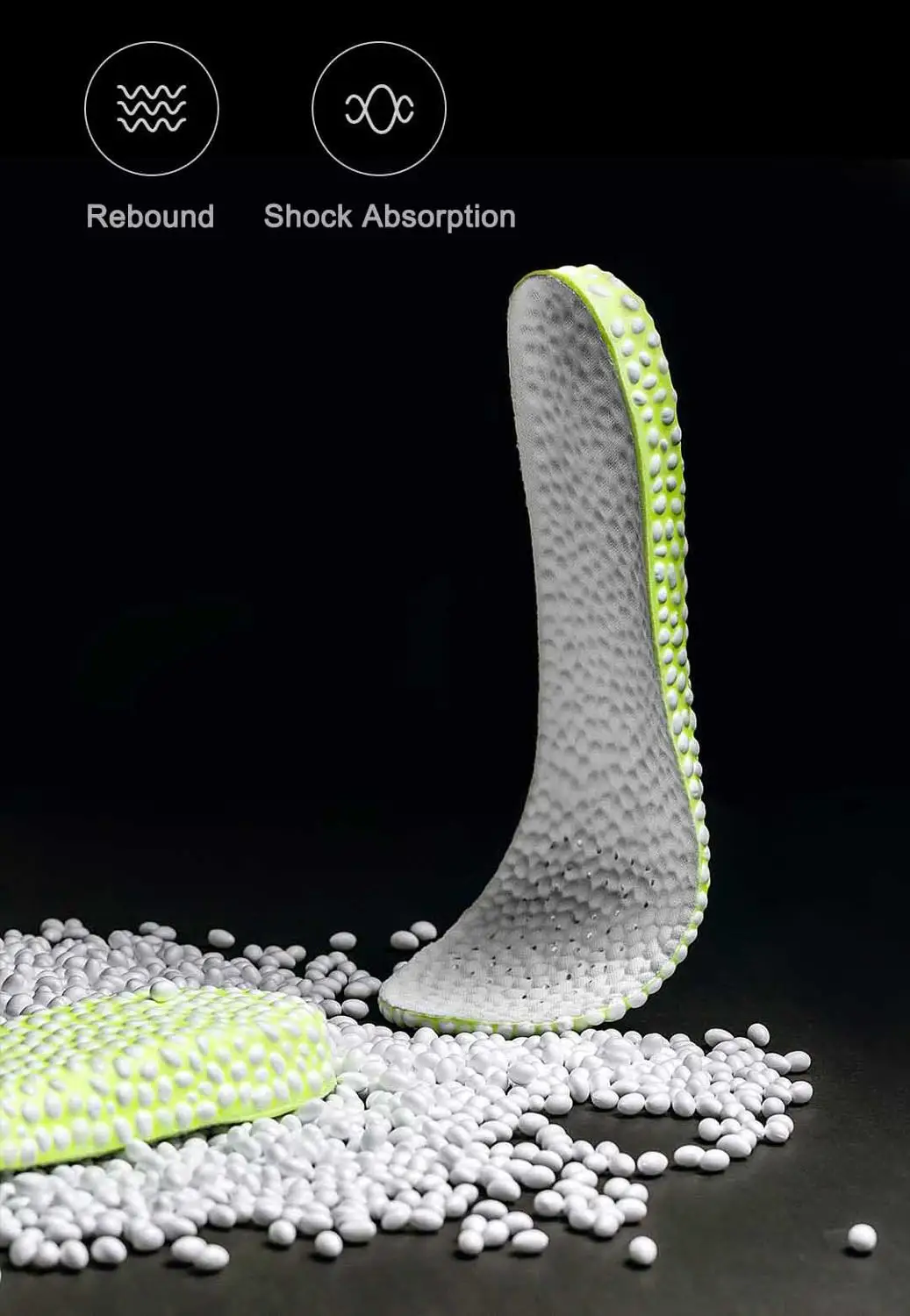 Youpin SKAH Popcorn ช็อตยืดหยุ่น Insoles Breathable ระงับกลิ่นกายเพิ่ม Insole ใส่ผู้หญิงผู้ชายรองเท้าฟุต Soles Pad Insoles