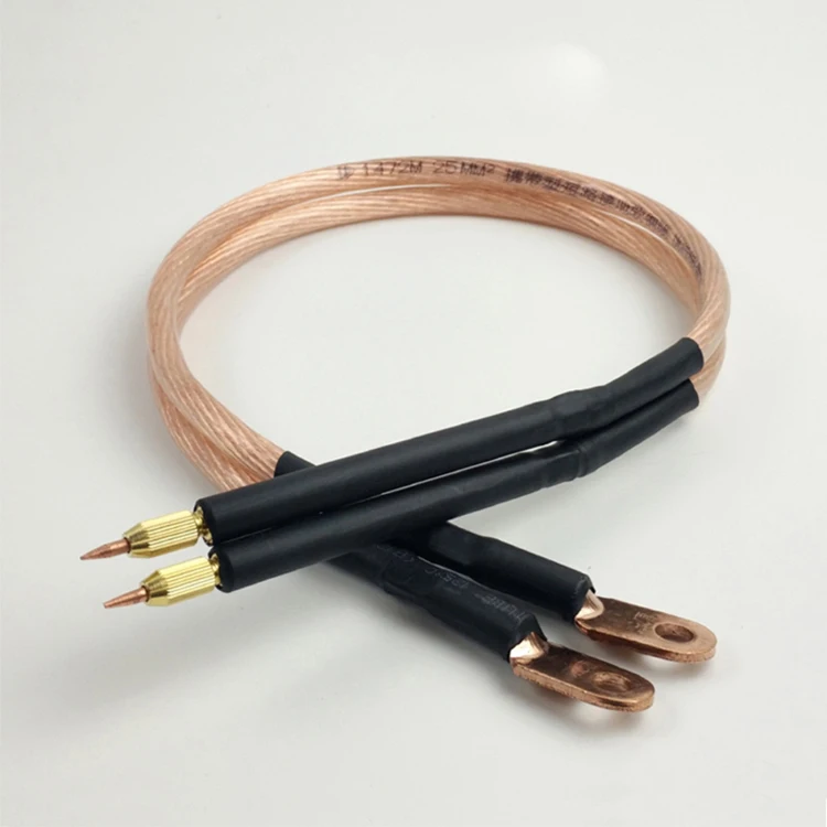 16/25 Square Welding Tools Red copper DIY Spot Welding Pen Handheld Welding Machine High current connection line with Pin