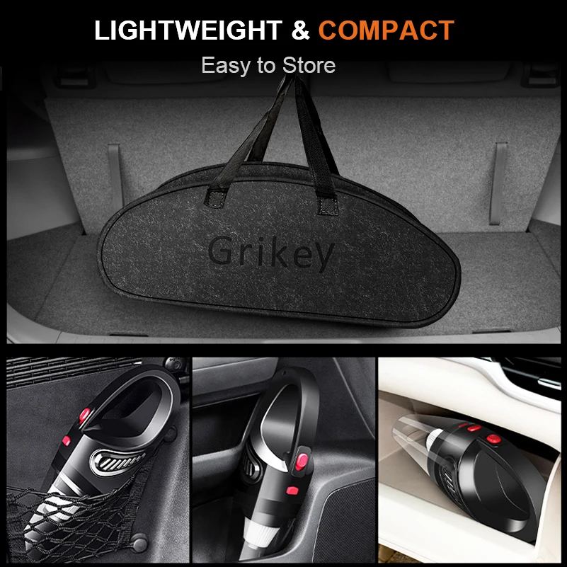 GRIKEY Car Vacuum Cleaner For Car Vacuum Autobiotic 12V Powerful Handheld Vacuum Cleaner Car Cleaning 5800Pa Big Suction limpiez