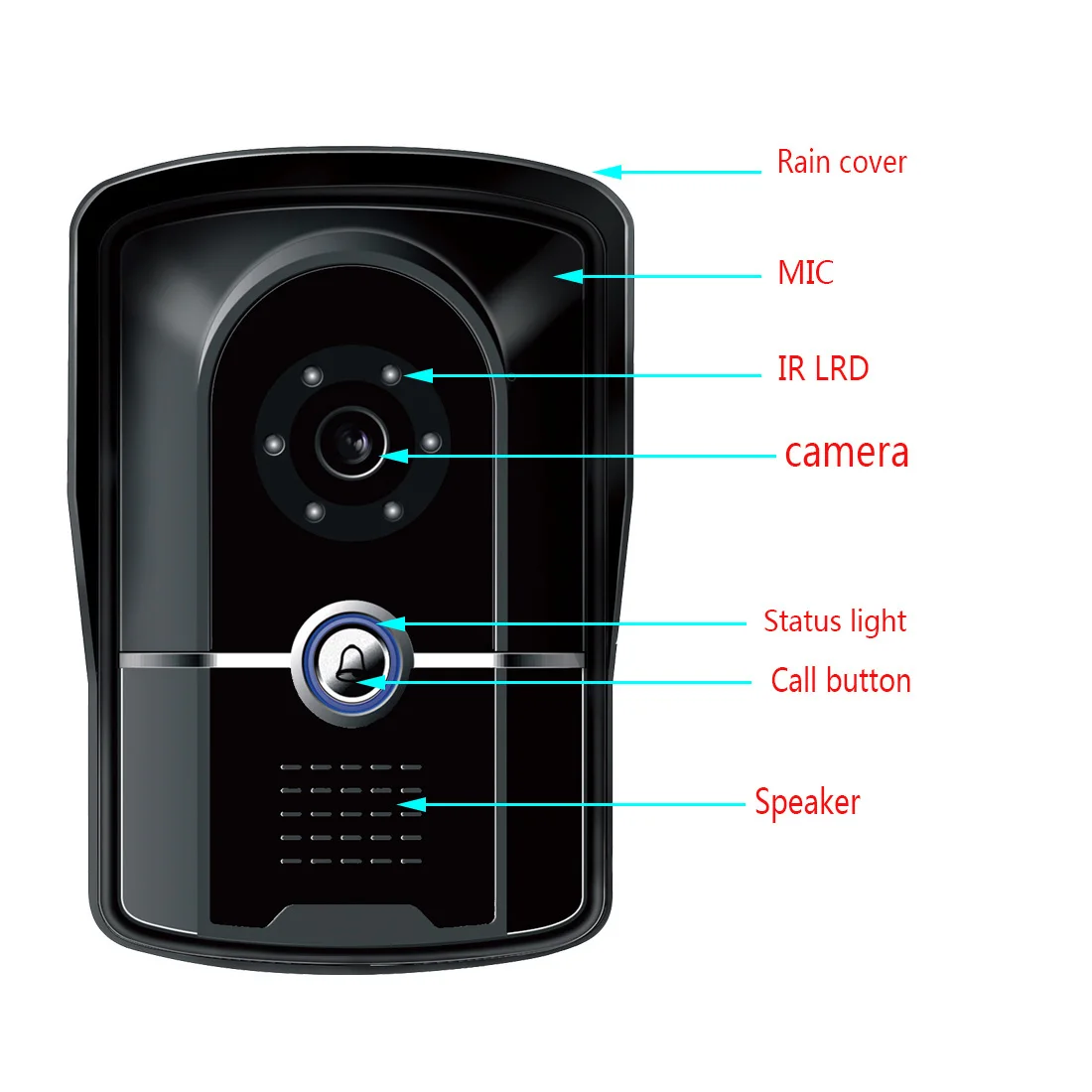 Sistema de intercomunicação residencial multilíngue, sem fio, wi-fi, tuya, campainha de vídeo inteligente, 7 tamanhos, com câmera de telefone de porta com fio 1080p