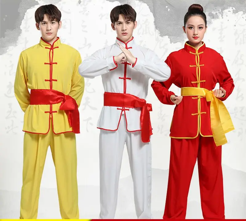 Traditional Chinese Clothing men women  Wushu Tai Chi Uniform Shaolin Martial Arts Stage Performance Kung Fu Costumes