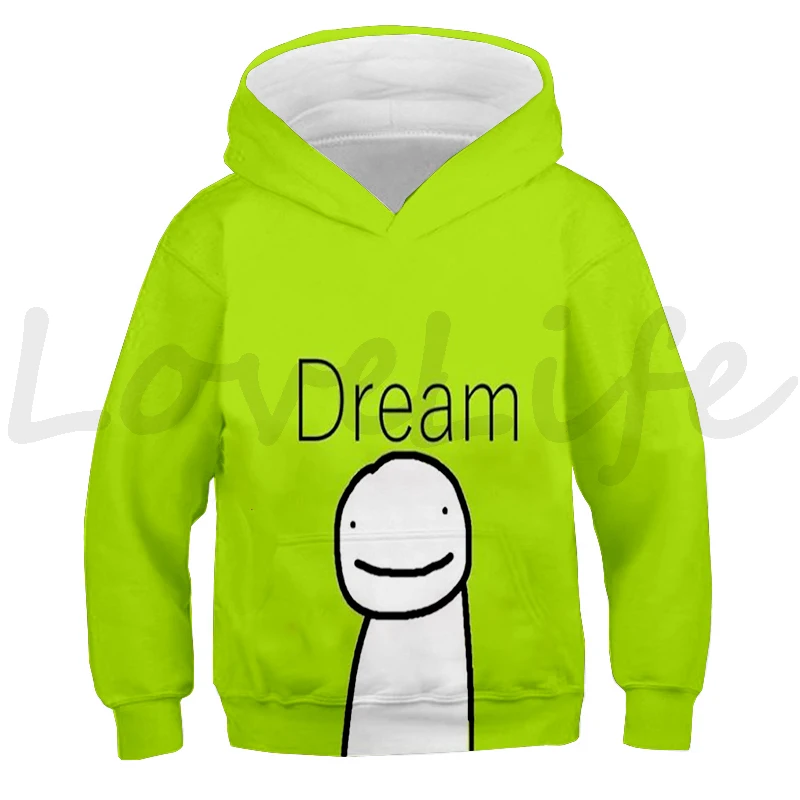 Dream Smp Hoodies Kids Dreamwastaken Printed Design Pullover Unisex Long Sleeve Clothes Oversized Hoodie Boys Girls Sportswear