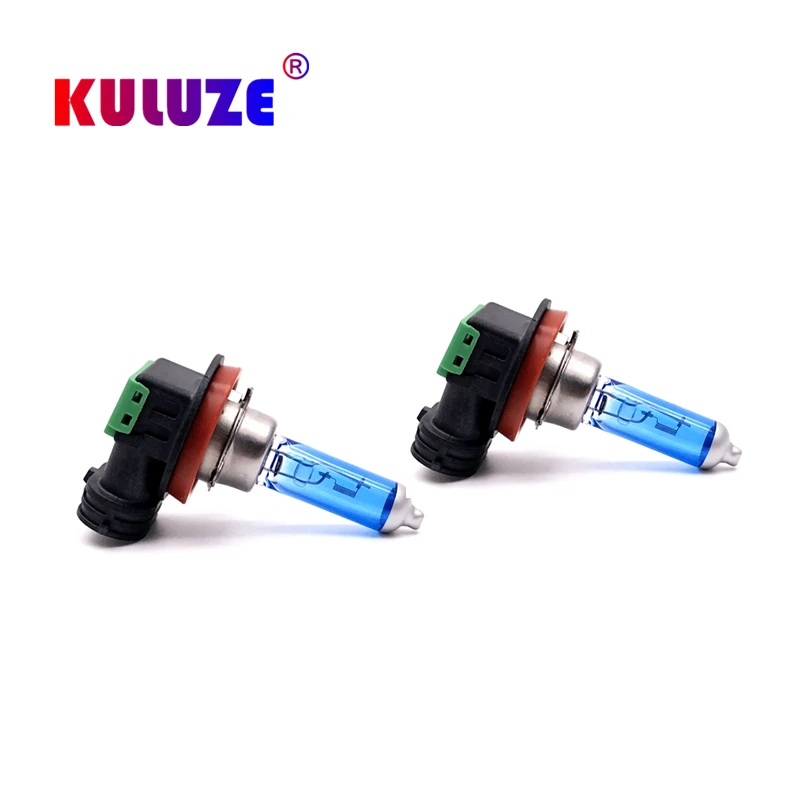 

KULUZE 2Pcs H11 55W 12V Super White Halogen Bulb Fog Lights 100W High Power Car Headlights Lamp PGJ19-2 100W Wholesale Car Light