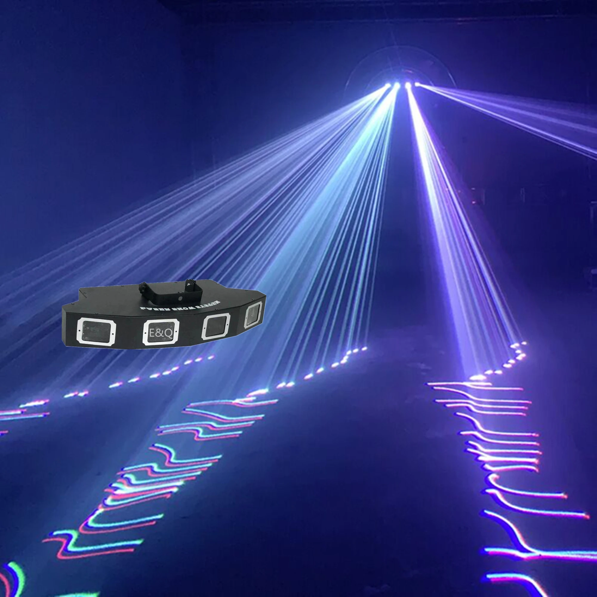 Full-color fan-shaped DJ laser beam line RGB, suitable for disco family parties, KTV, nightclubs, music parties, etc.