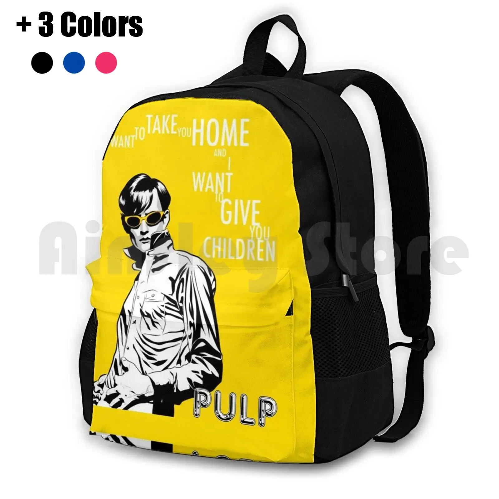 Pulp Babies-I Want To Take You Home I Want To Give You Children. Fan Artwork & Logo-Prints & Clothing Outdoor Hiking Backpack