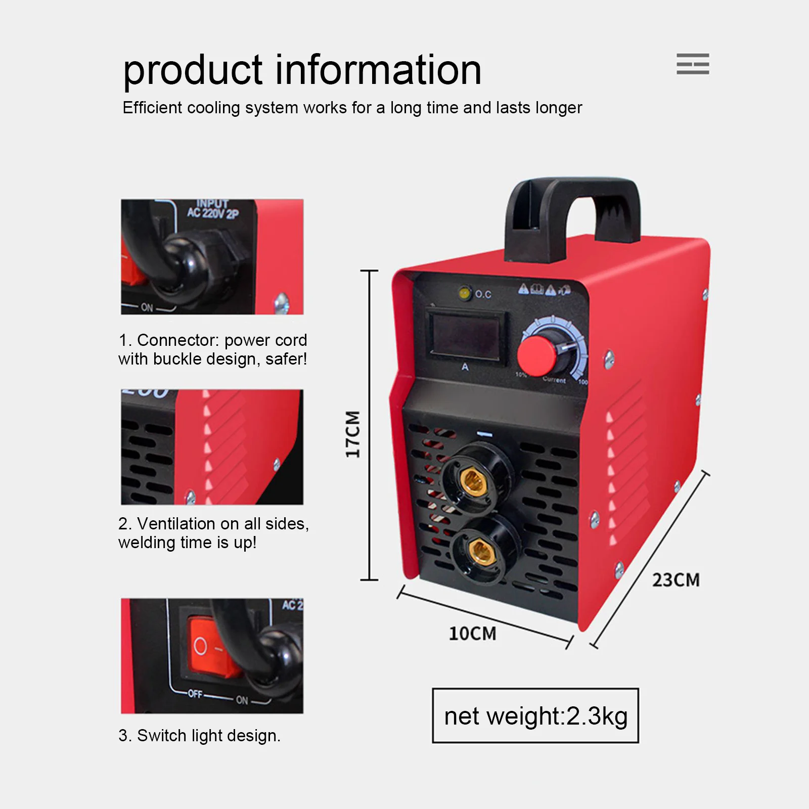 220V/230V IGBT Welding Machine Equipment 200A Inverter 3.2mm Electrode Dedicated Welding Tool for Home Beginner