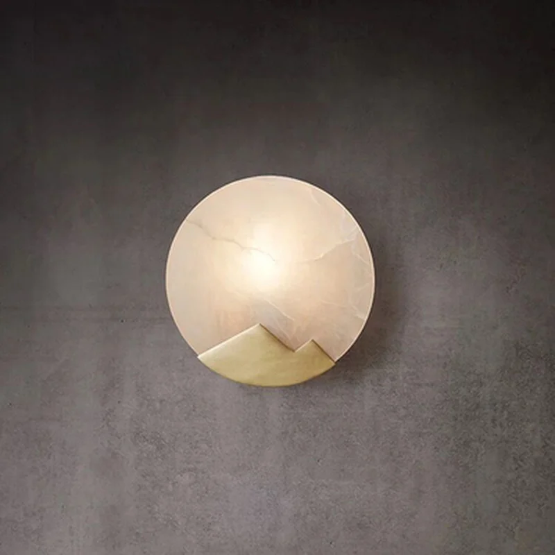 

new Chinese copper wall light creative designer background aisle bedside bathroom marble wall lamp