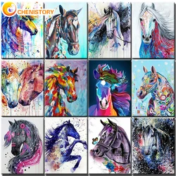 CHENISTORY 60x75cm Horse Paint By Number Animal Drawing On Canvas HandPainted Paintings DIY Picture By Numbers Adults Kits Decor